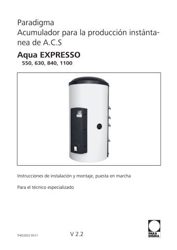 THES 2022 V2.2 0511 Acumulador Aqua-Expresso Instalador