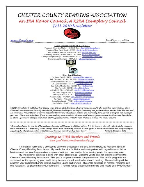 Wcasd Calendar 2022 Chester County Reading Association - Chester County Interlink