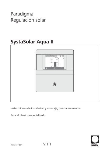 THES 2127 V1.1 0511 SystaSolar Aqua II Instalador - Paradigma ...