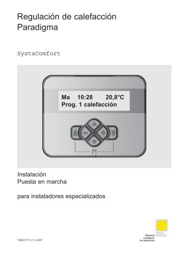 THES 1777 V1.2 RegulaciÃ³n SystaComfort Instalador