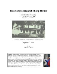 Isaac and Margaret Sharp House - Chester County InterLink