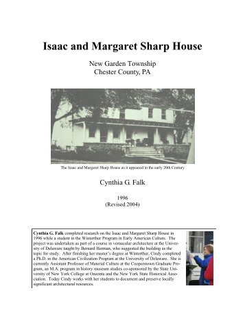 Isaac and Margaret Sharp House - Chester County InterLink