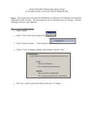 SETUP INSTRUCTIONS FOR USING YOUR CCIL.ORG E-MAIL ...