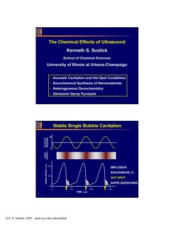 The Chemical Effects of Ultrasound Kenneth S. Suslick Stable ...