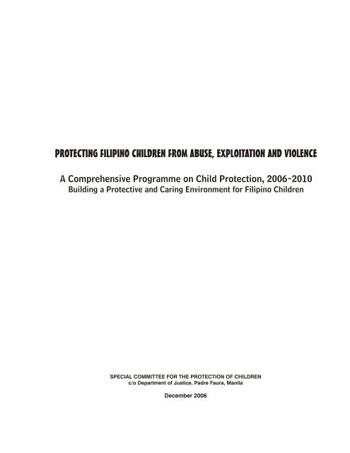 protecting filipino children from abuse, exploitation and violence