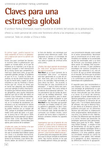 Claves para una estrategia global - revista iese.