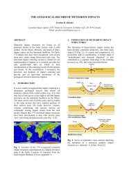 the geological record of meteorite impacts - Planetary Science Institute