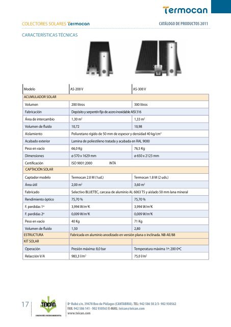 catÃ¡logo solar tÃ©rmica - Teican