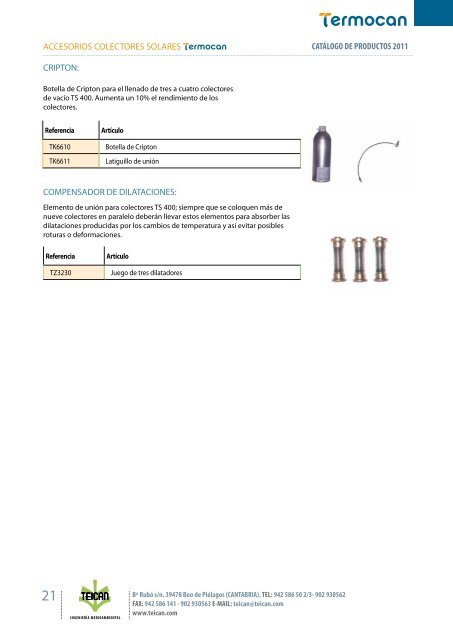 catÃ¡logo solar tÃ©rmica - Teican
