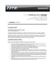 Motion Graphic Design - Syllabus - KCC New Media Arts