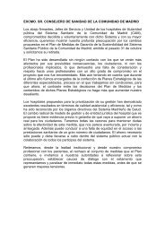 Carta de rechazo de los Jefes de Servicio de todo Madrid al Plan de ...