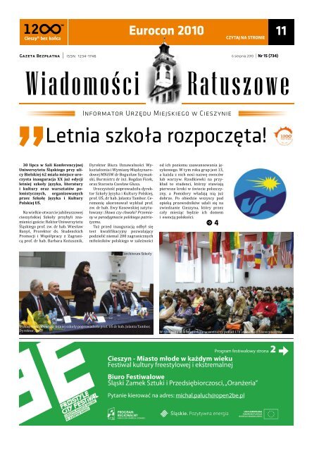 6 sierpnia 2010.pdf - Cieszyn.pl