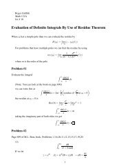 Evaluation of Defenite Integrals By Use of Residue Theorem