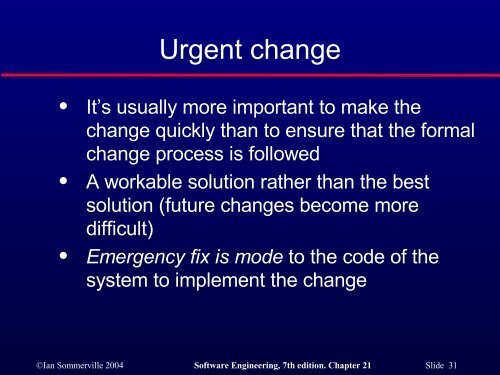 Software change - ESSeRE