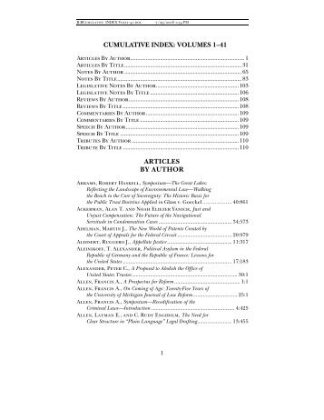 Volume 1, Issue 1 - University of Michigan