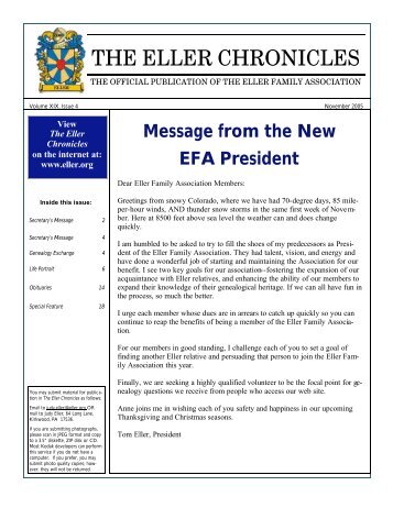 November 2005 - Eller Family Association