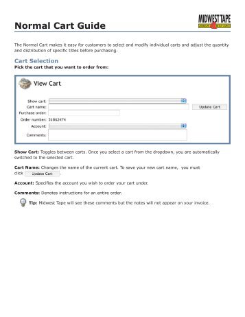 Normal Cart Guide - Midwest Tape