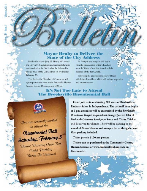 Bicentennial Ball Saturday, February 5 - Brecksville, Ohio