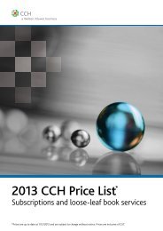2013 CCH Price List* - CCH Australia