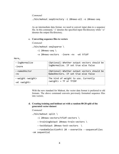 Text Classification using Mahout (Nov. 6, 2012)
