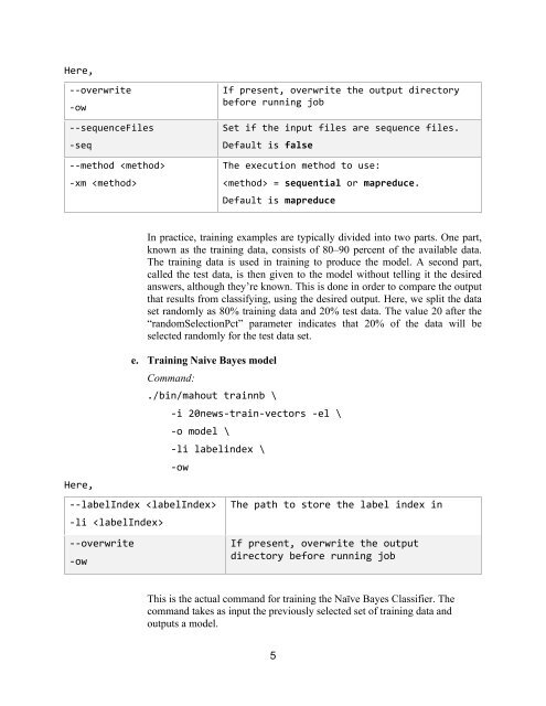 Text Classification using Mahout (Nov. 6, 2012)