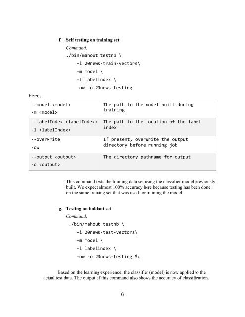 Text Classification using Mahout (Nov. 6, 2012)