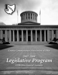 Legislative Program - County Commissioners' Association of Ohio