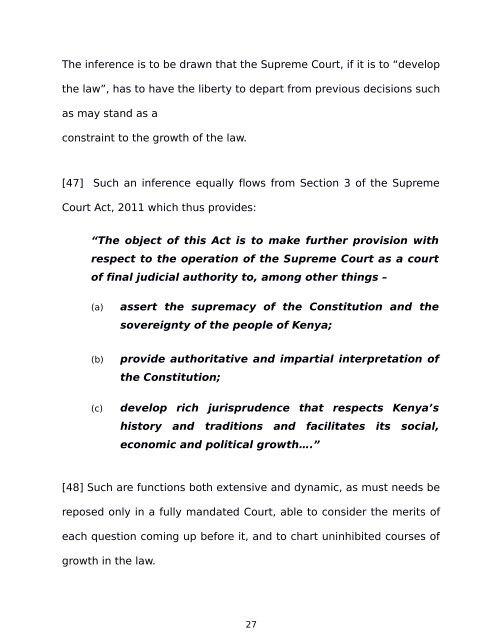 REPUBLIC OF KENYA - The Judiciary