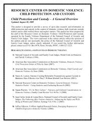 CHILD PROTECTION AND CUSTODY Child Protection and Custody