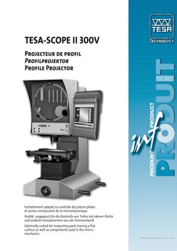 TESA-SCOPE II 300V Projecteur de profil Profilprojektor Profile ...