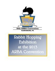 Rabbit Hopping Information - ARBA Convention