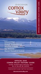 OFFICIAL 2010 COMOX VALLEY VISITORS' GUIDE - Invest Comox ...