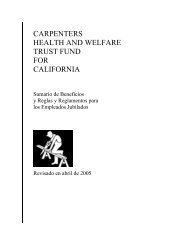 Carpenters Health and Welfare Trust Fund for California - CFAO ...