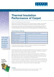 Thermal Insulation Performance of Carpet - Carpet Institute of Australia