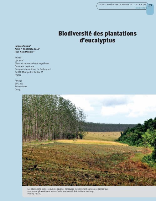 Resúmenes - Bois et forêts des tropiques - Cirad
