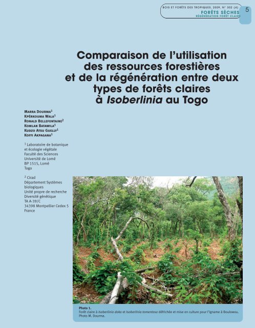 Comparaison De L Utilisation Des Ressources Forestieres Et De La
