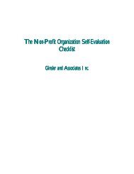 The Non-Profit Organization Self-Evaluation Checklist