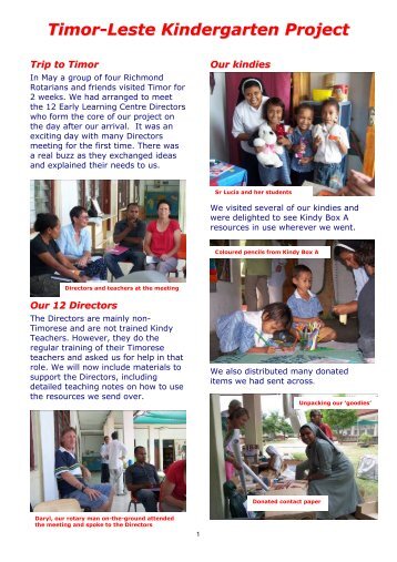 Timor-Leste Kindergarten Project