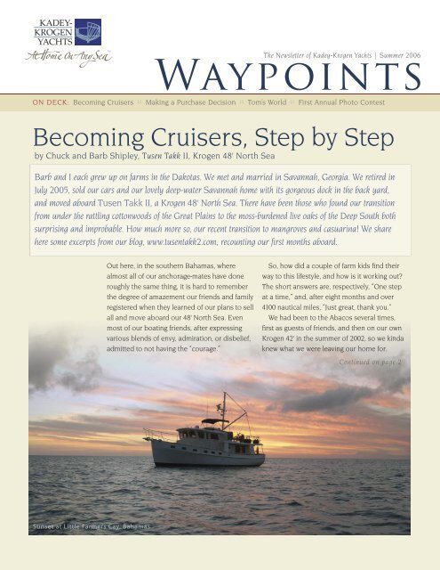 Waypoints - Kadey-Krogen Yachts