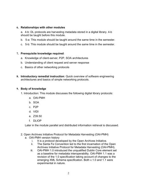 Digital Library Curriculum Development Module 5-d: Protocols (Last ...