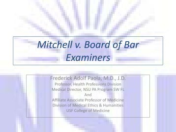 Mitchell v. Board of Bar Examiners: An Update Regarding Online ... - 1
