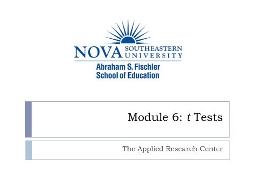 Module 6 t tests.pdf - 1