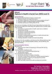 Diploma in Health & Social Care (NVQ Level 2) - Hugh Baird College