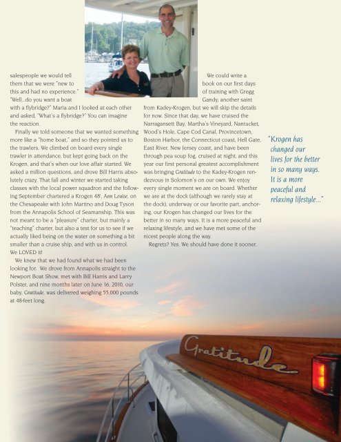 Our Story - Kadey-Krogen Yachts