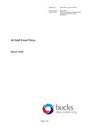 All Staff Email Policy.pdf - Buckinghamshire New University