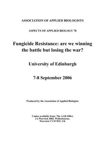 Fungicide Resistance: are we winning the battle but losing the war?