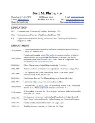 Brett M Rhyne curriculum vitae.pdf