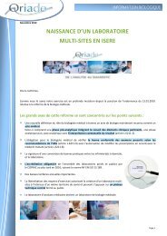 Lettre 08 – 11/2010 – Naissance d'un Laboratoire multi-sites - Oriade