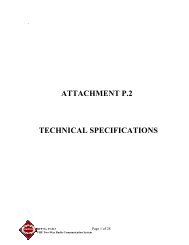 ATTACHMENT P.2 TECHNICAL SPECIFICATIONS