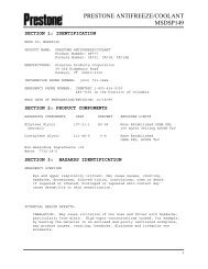 prestone antifreeze/coolant msdsp149 - Nuka Research and Planning